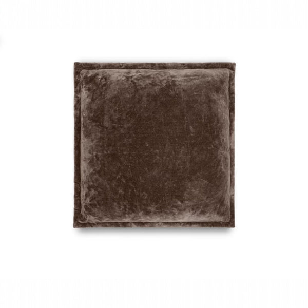 Choc Velvet & Linen Cushion