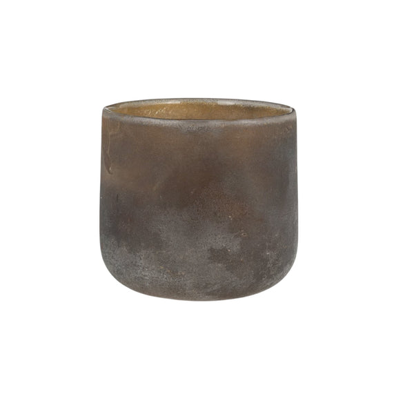 Large Smoke Aged Tealight Holder