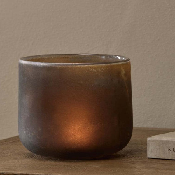 Large Smoke Aged Tealight Holder