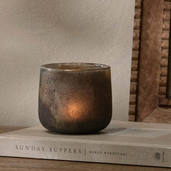 Small Smoke Aged Tealight Holder