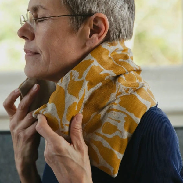 Yellow Creatures Printed Linen Wheat Bag