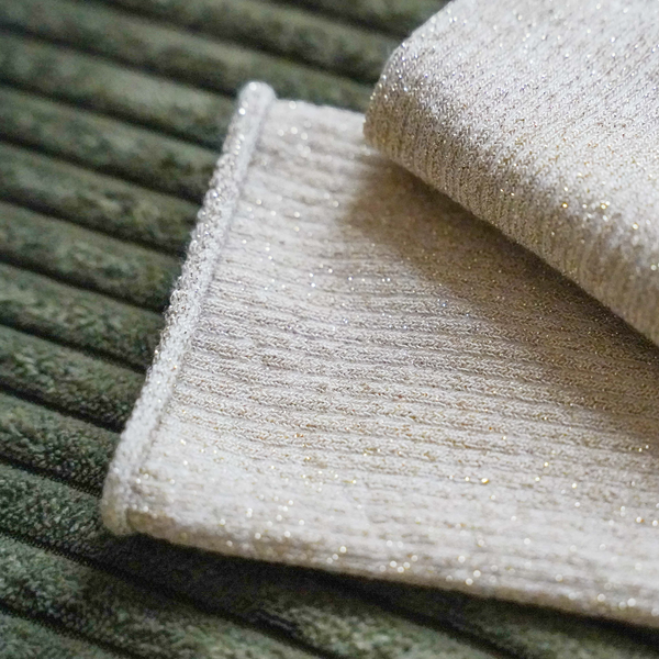 Beige Glitter Lyocell Lurex Socks