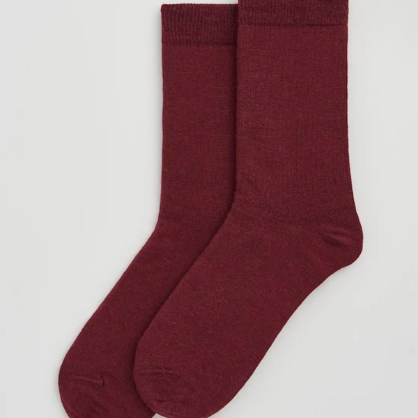 Dark Plum Merino Socks