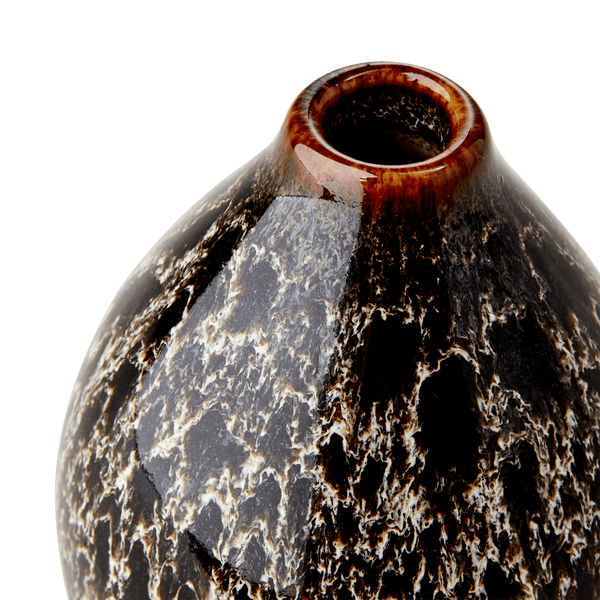 Dark Brown Lava Vase