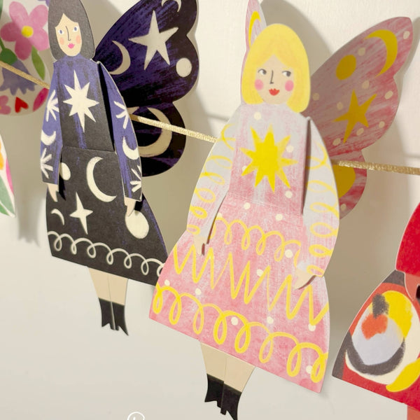 Stardust Butterfly Woman Sitting Greeting Card