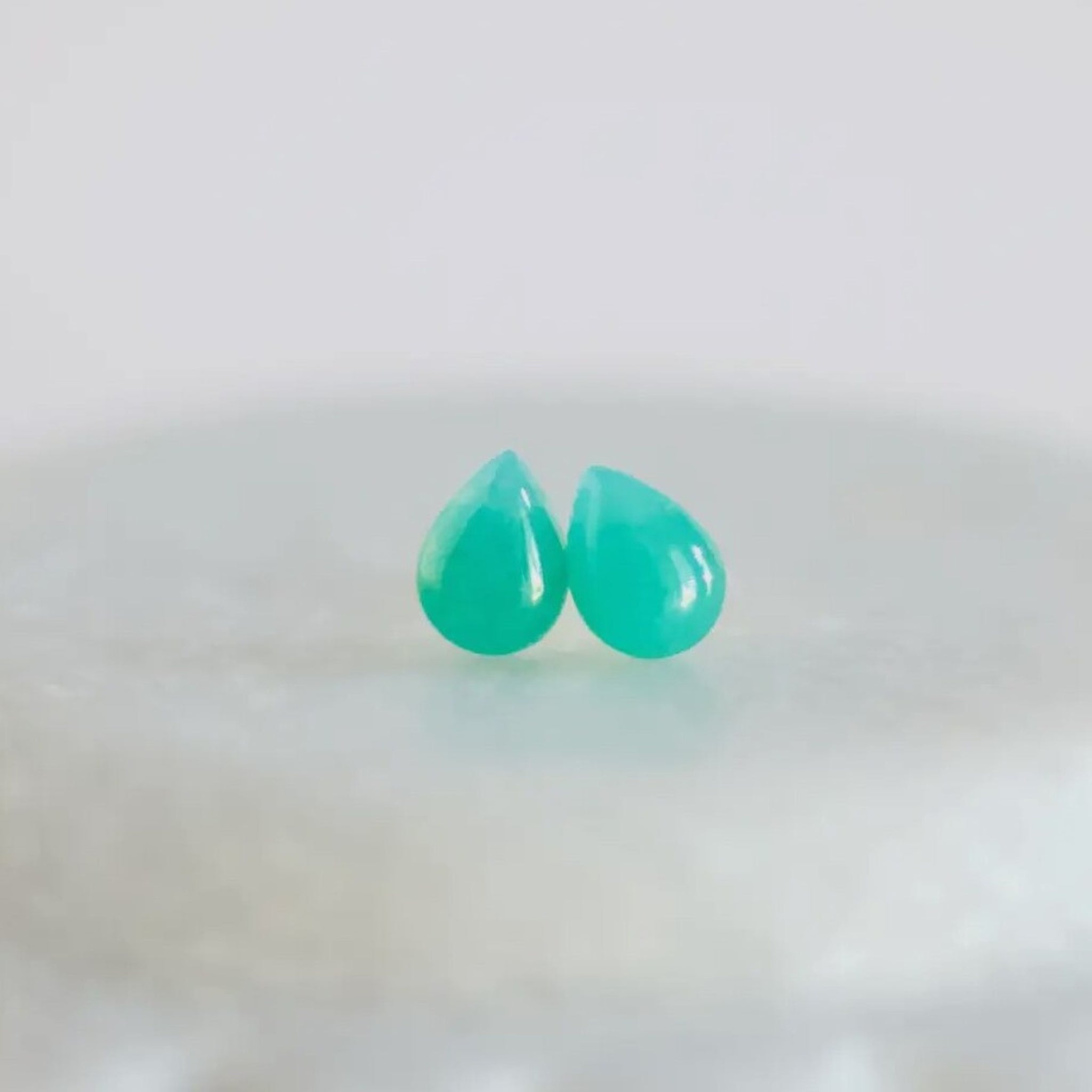 Amazonite Teardrop Stud Earring