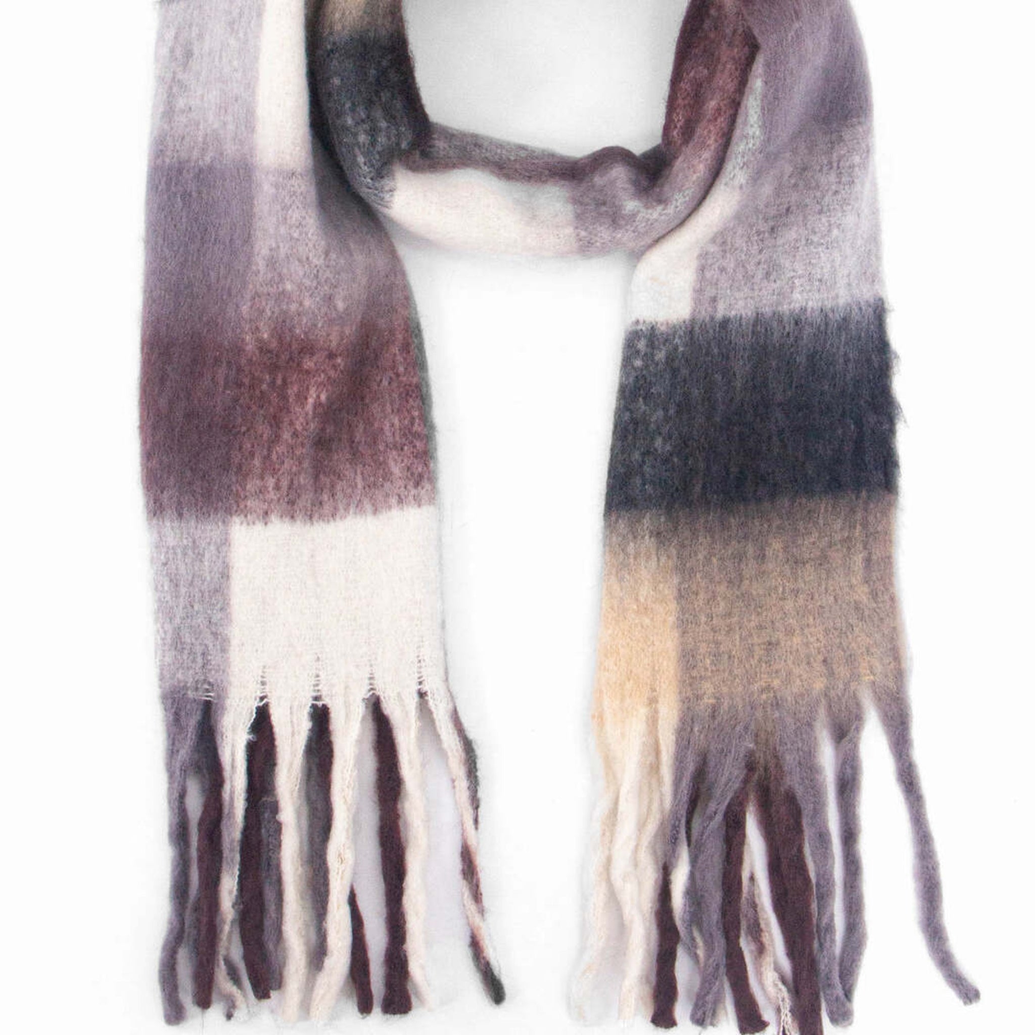 Heather Colour Block Square Heavyweight Scarf