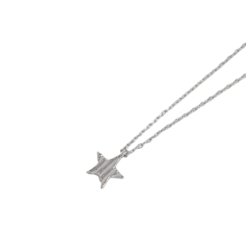 Textured Star Pendant Necklace