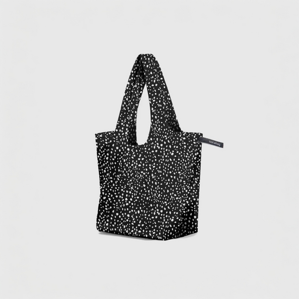 Black Sprinkle Foldable Recycled Tote Bag