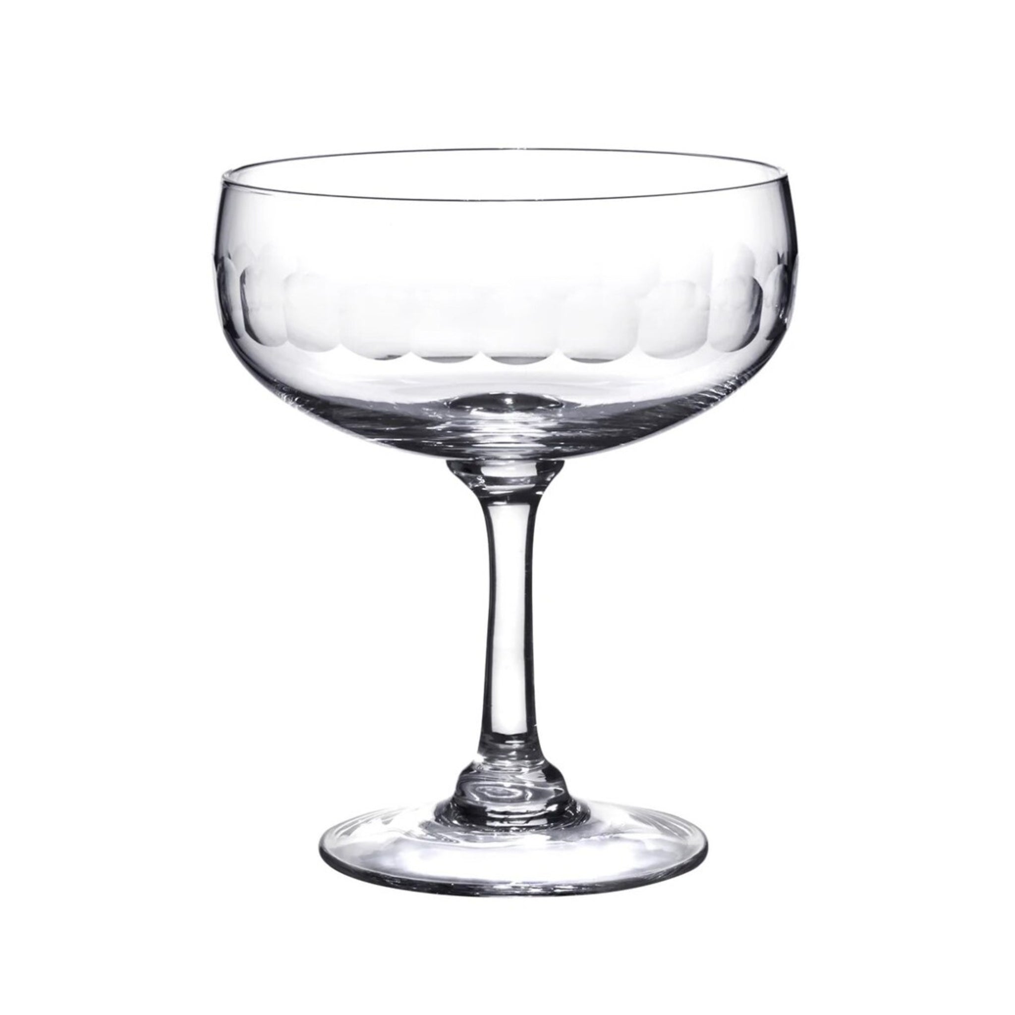 Set Of 4 Cocktail Glasses With Lens Design