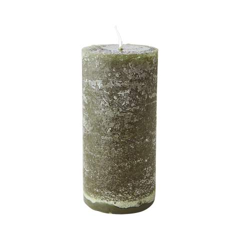 Green 7 x 15 cm Pillar Candle