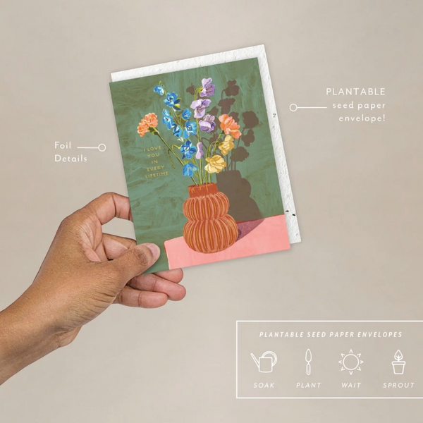 Sweet Days Vase Love + Friendship Card