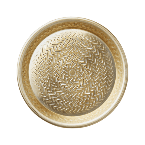 Brass Metal Circular Candle Tray