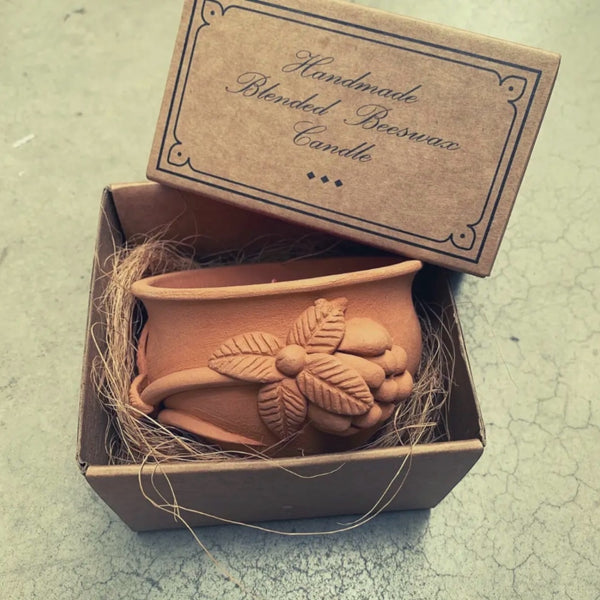 Handmade Rose Scent Beeswax Candle