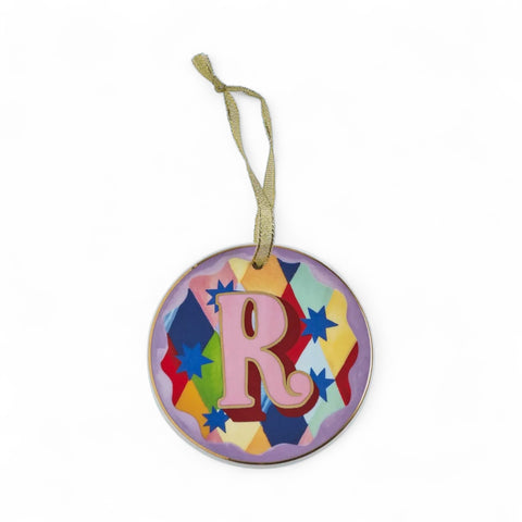 R - Ceramic Alphabet Bauble