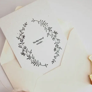 Ten Tiny Toes of Wonder Letterpress Card