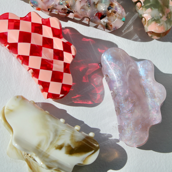 Eco Cloud Hair Claw Clip - Rainbow