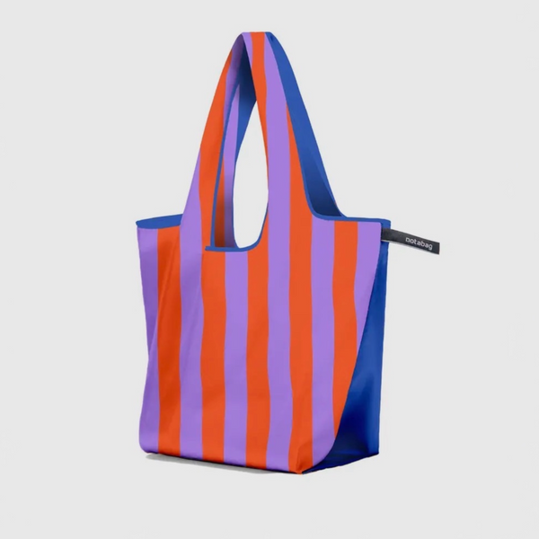 Royal Stripes Foldable Recycled Tote Bag