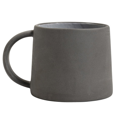 Anthracite Stoneware Wide Base Mug