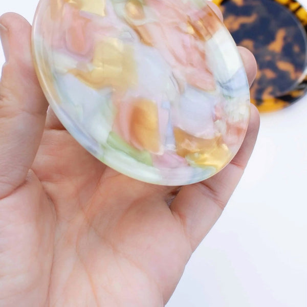 Eco Acetate Round Trinket Tray - Pastel Blossom