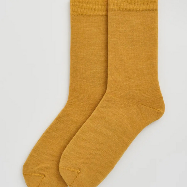 Golden Yellow Merino Socks