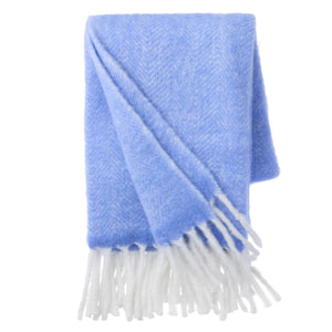 Blue Wool Mix Throw