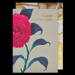 Happy Anniversary Pink Flower Card