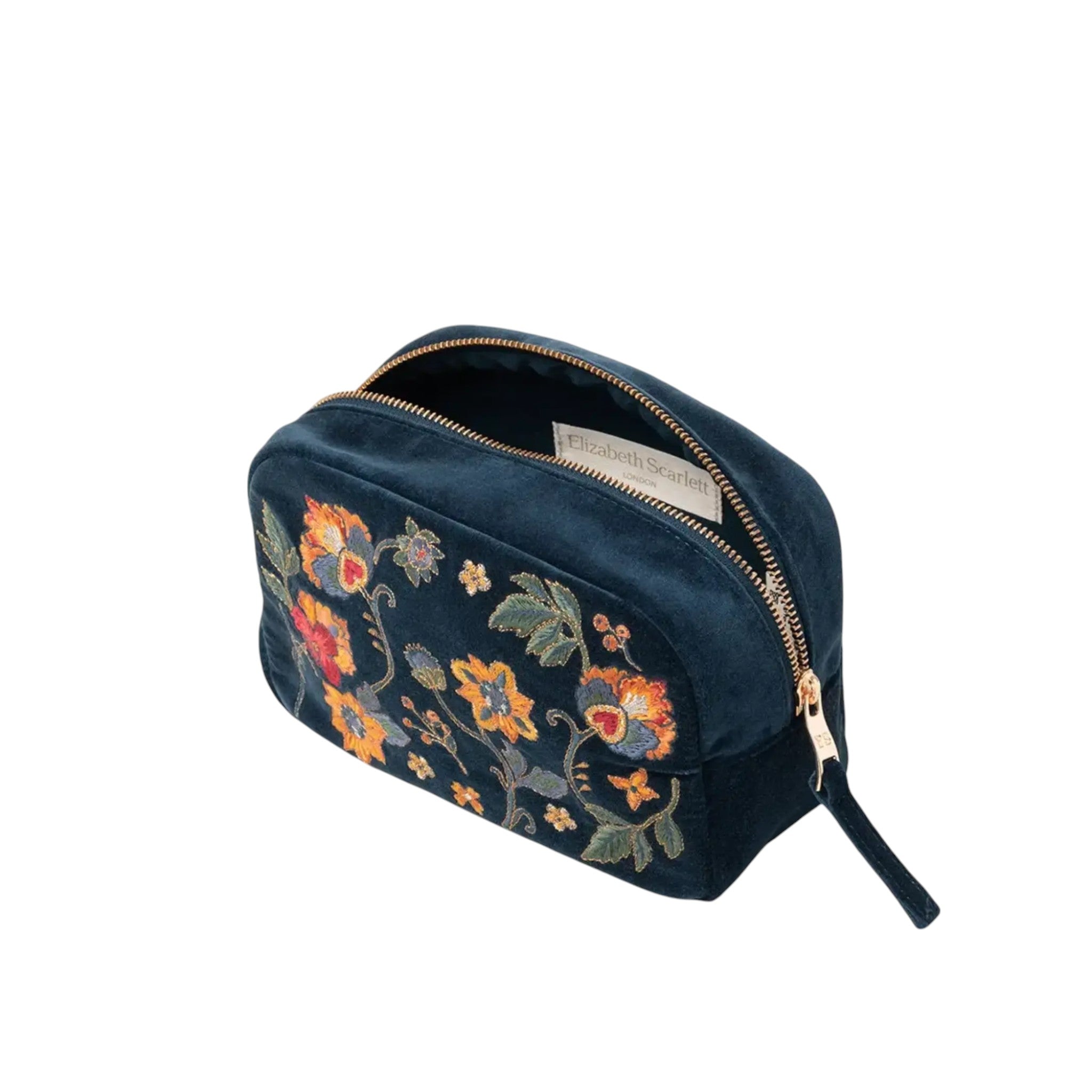 Teal Botanical Garden Make Up Bag