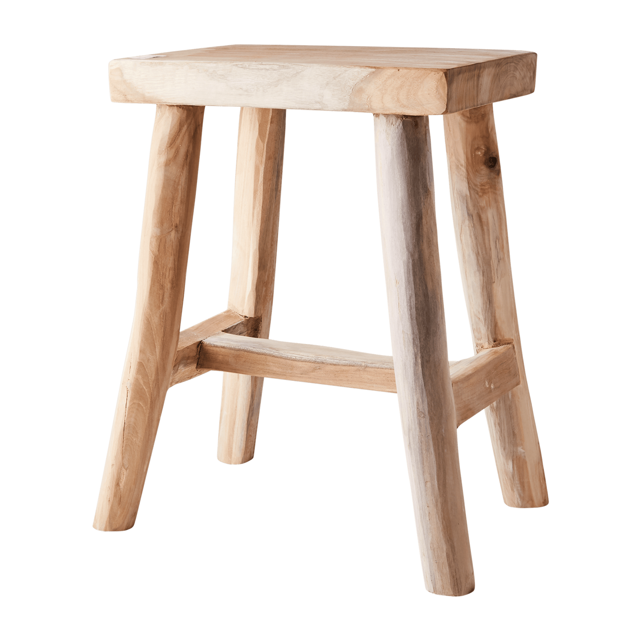 Tall Handmade Teak Stool