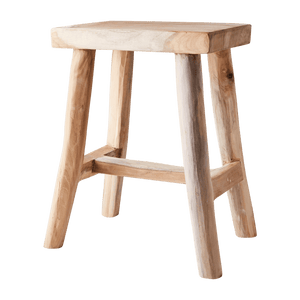 Tall Handmade Teak Stool