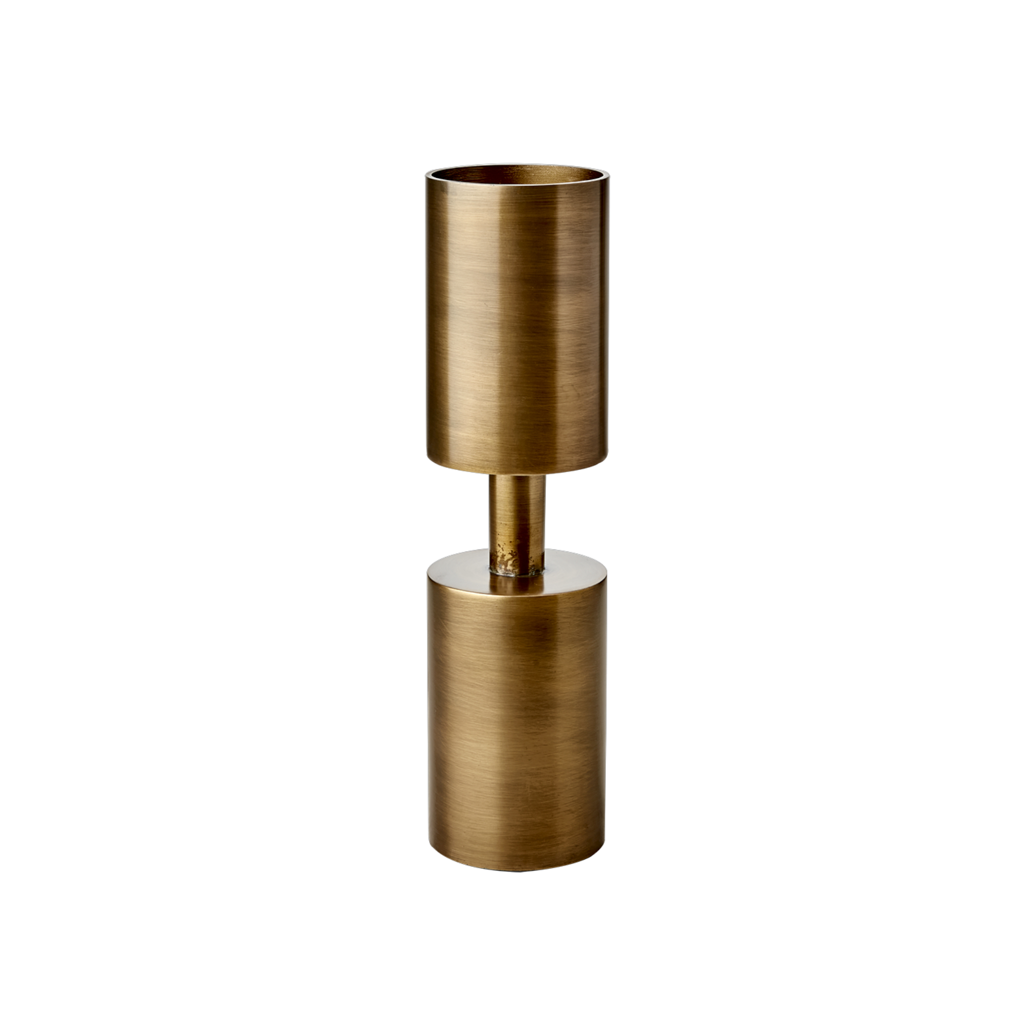 Large Brass Pillar Candle Holder
