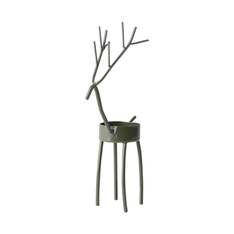 Green Reindeer (Straight Legs) T Light Holder