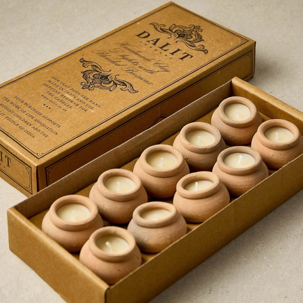 Set of 10 Unscented Beeswax Candles