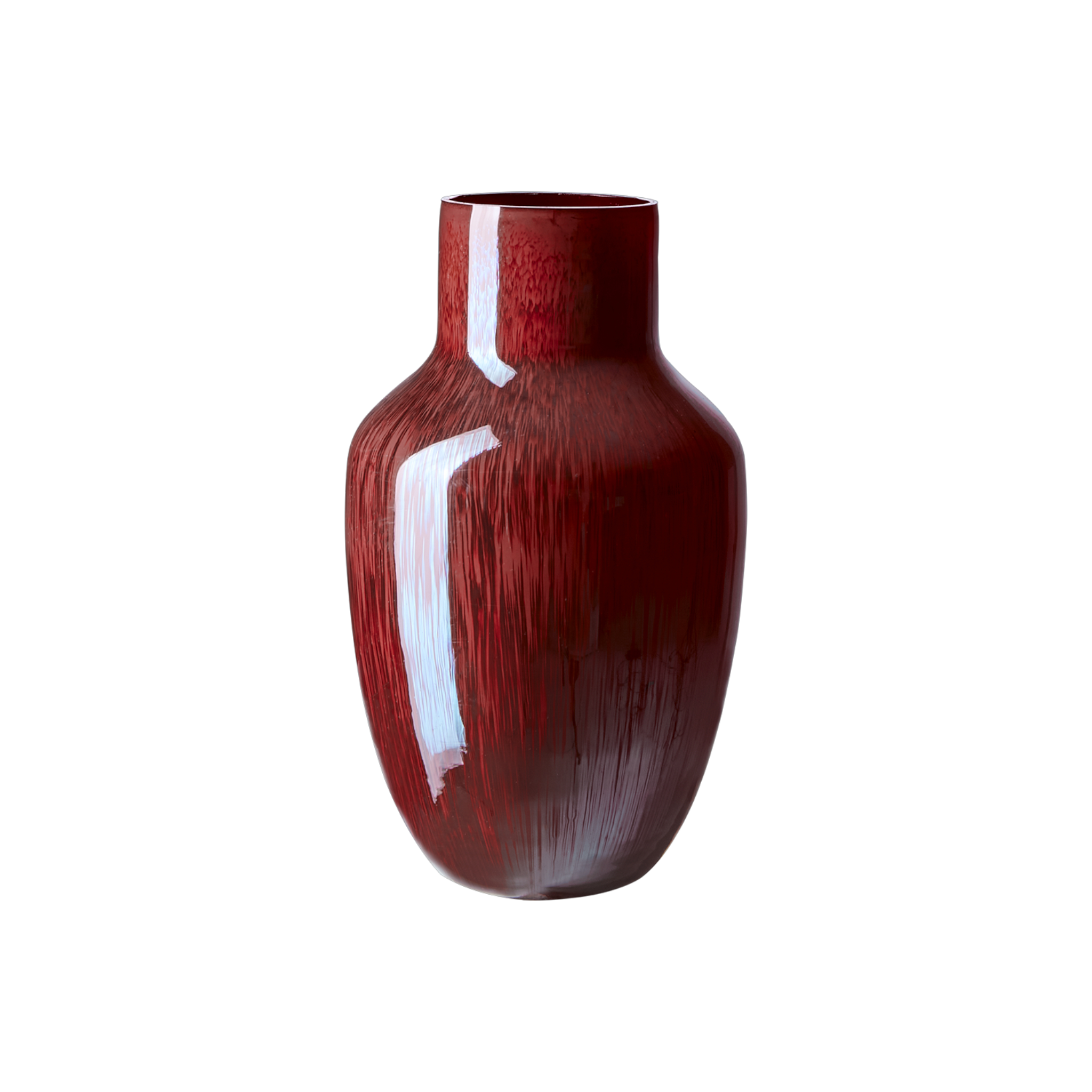 Burgundy Red Glass Vase