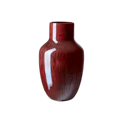 Burgundy Red Glass Vase
