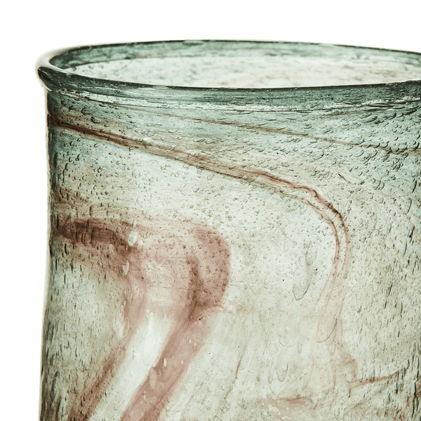 Green Glass Cylinder Vase