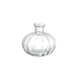 Clear Glass Pumpkin Bulb Vase