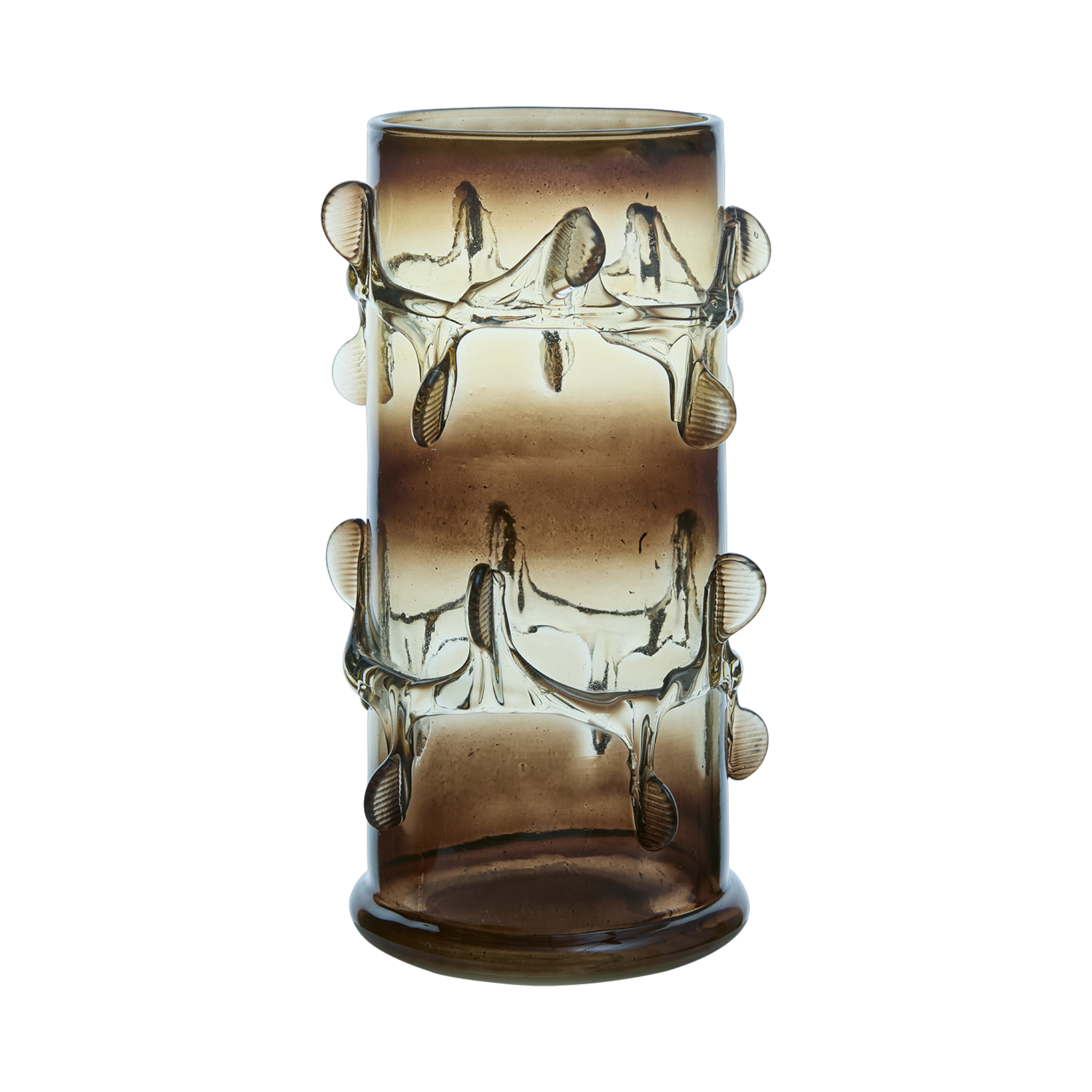 Brown Textured Glass Vase