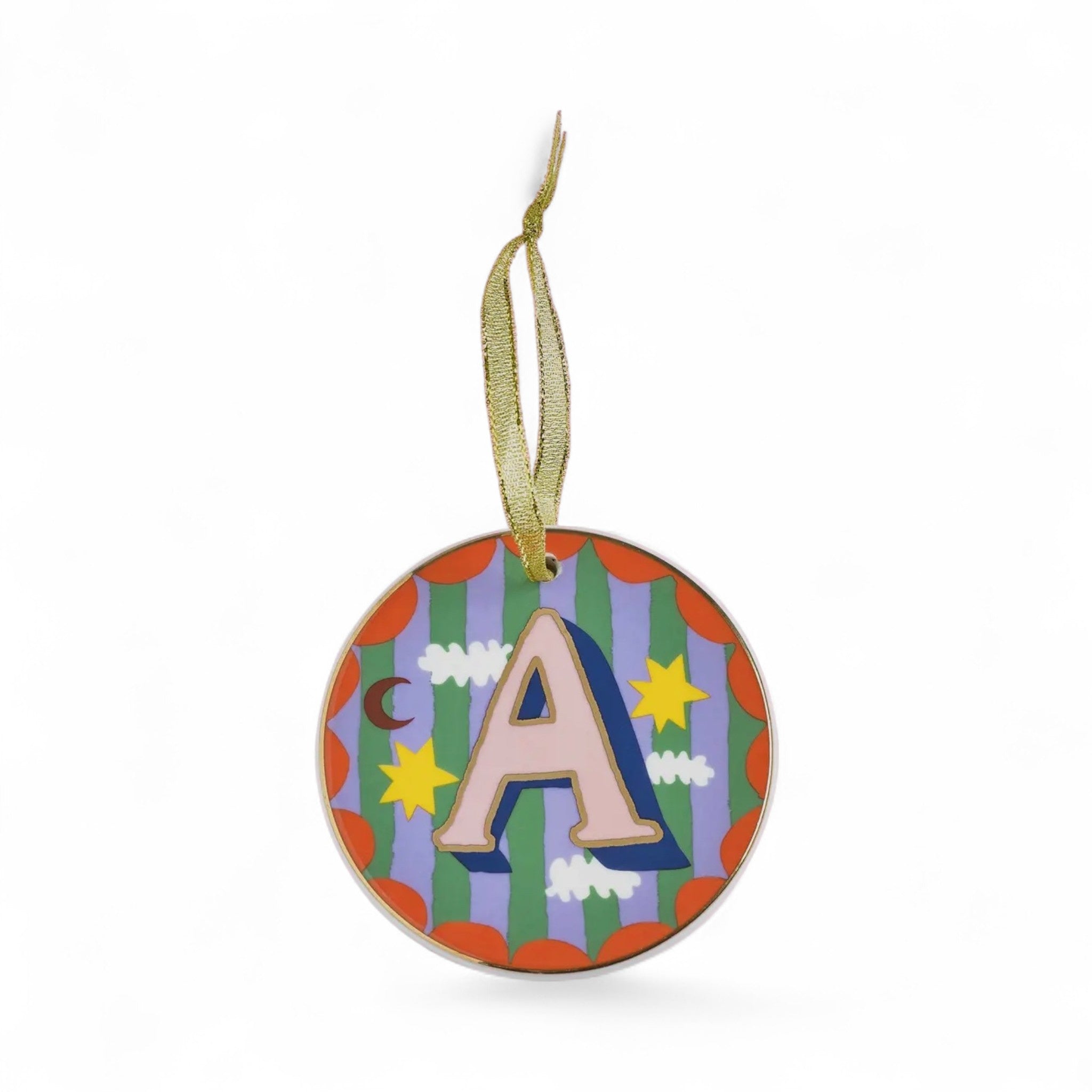 A - Ceramic Alphabet Bauble