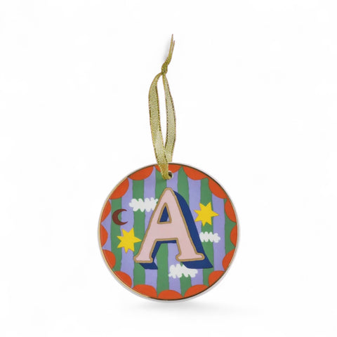 A - Ceramic Alphabet Bauble
