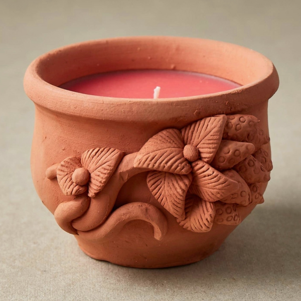 Handmade Rose Scent Beeswax Candle