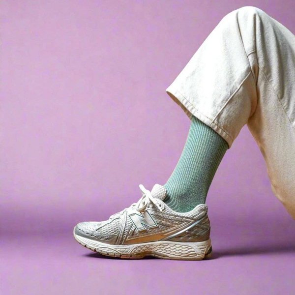 Mint Green Glitter Lyocell Lurex Socks