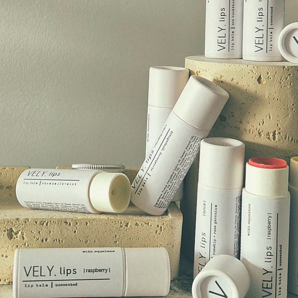 Natural Tinted Lip Balm "Blushing Rose" with Squalane