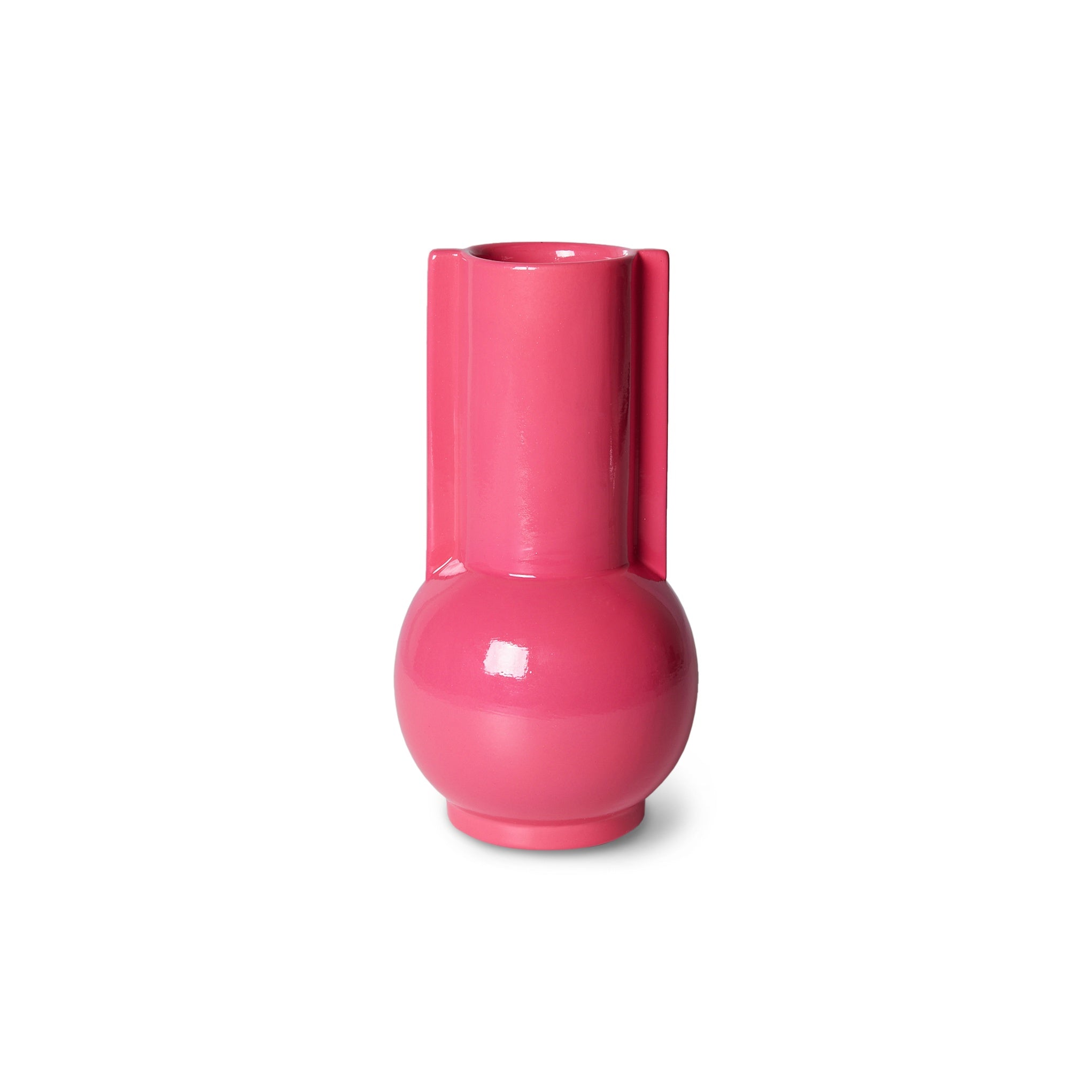 HKliving Hot Pink Ceramic Vase