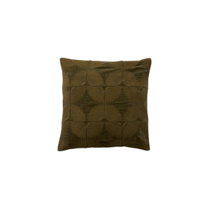 Khaki Velvet Fan Cushion