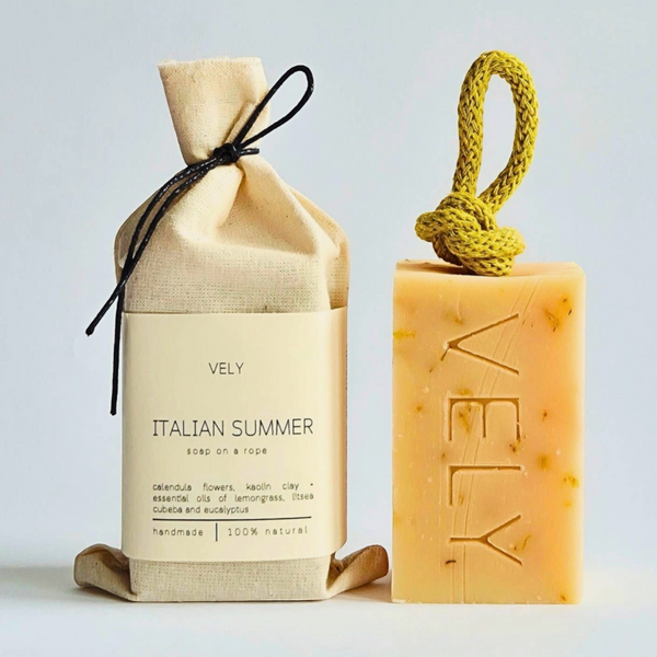 "Italian Summer" Natural Handmade Soap On A Rope