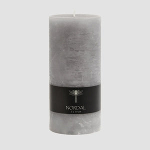 7 x 15 Grey Pillar Candle