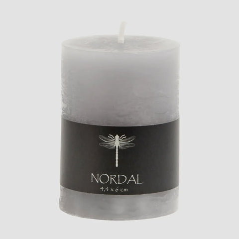 6 x 4.4cm Grey Pillar Candle