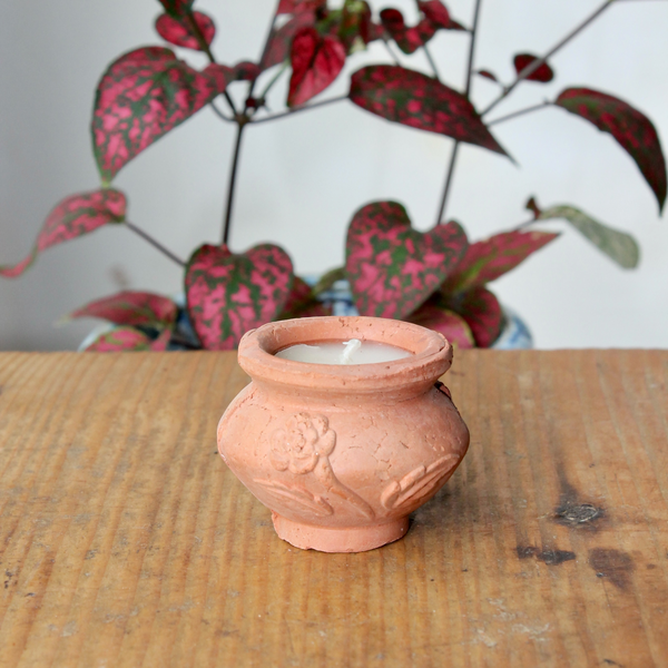 Set Of 6  Handmade Lavender Beeswax Candles