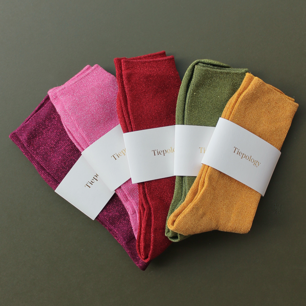 Mustard Modal Blend Glitter Socks